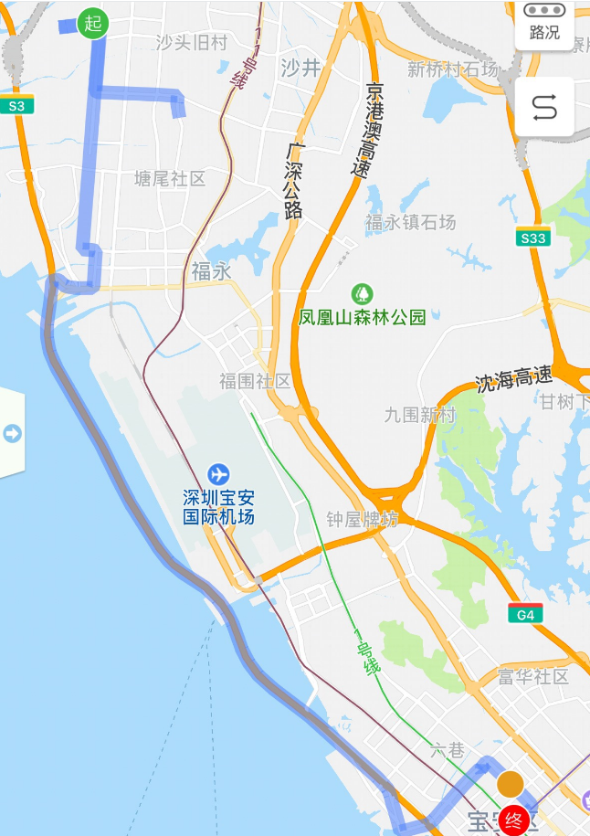 深圳高快巴士922、923号(票价+时间+停靠站点)